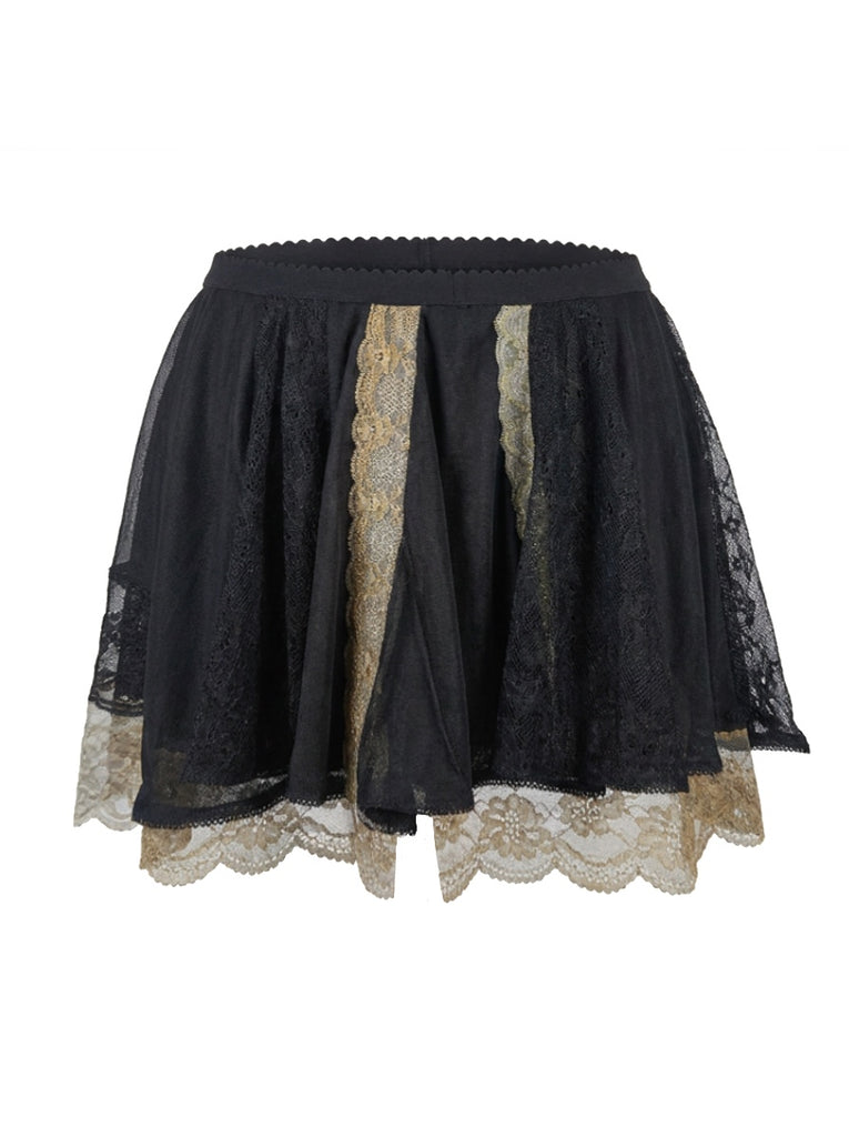 Dream Lace Skort Black