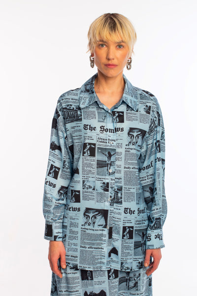 Newsprint shirt