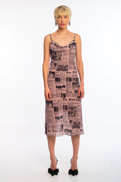 Newsprint dress