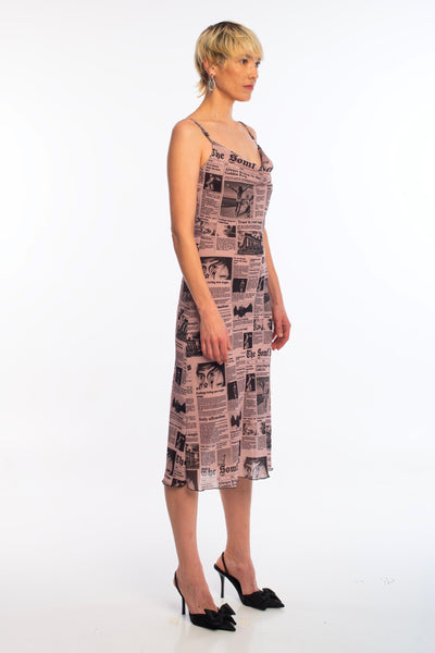 Newsprint dress