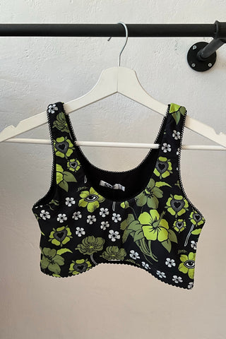 Flower blast crop top
