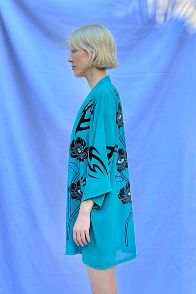 Night flowers Kimono