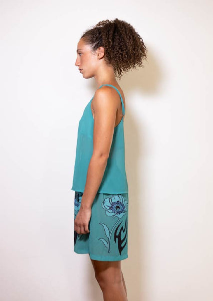Aqua Mother Flower vest top