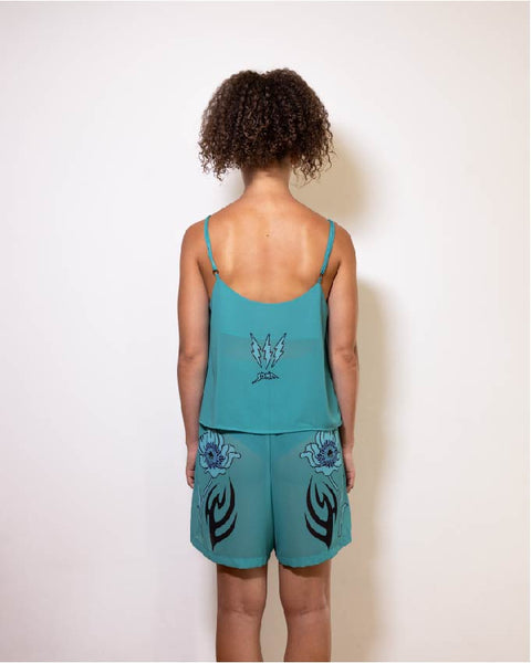 Aqua Mother Flower vest top